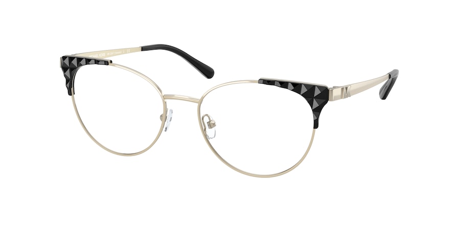 Michael Kors HANALEI MK3047 Cat Eye Eyeglasses  1014-LIGHT GOLD 52-17-140 - Color Map gold