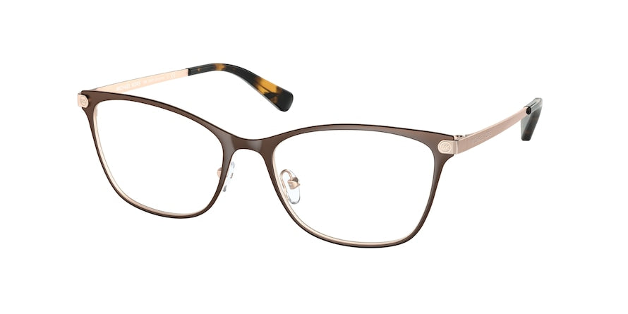 Michael Kors TORONTO MK3050 Rectangle Eyeglasses  1213-SATIN BROWN 53-17-140 - Color Map brown