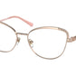 Michael Kors ANDALUSIA MK3051 Cat Eye Eyeglasses  1108-ROSE GOLD 53-16-140 - Color Map pink