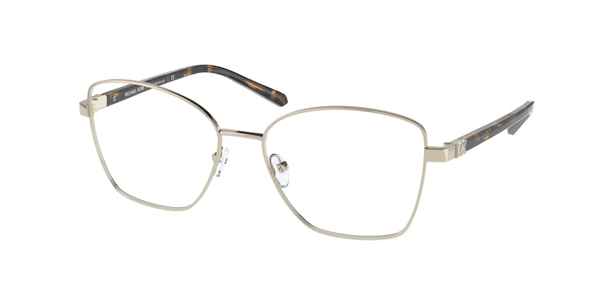 Michael Kors STRASBOURG MK3052 Square Eyeglasses  1014-LIGHT GOLD 52-16-140 - Color Map gold