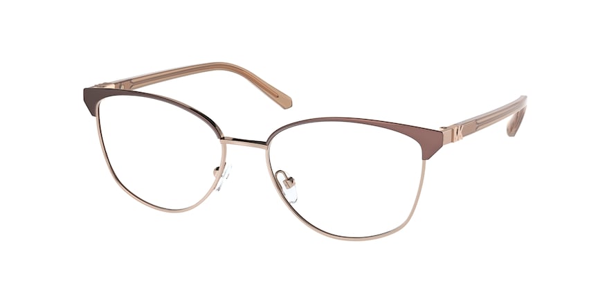 Michael Kors FERNIE MK3053 Cat Eye Eyeglasses  1108-SATIN BROWN/ROSE GOLD 54-16-140 - Color Map brown