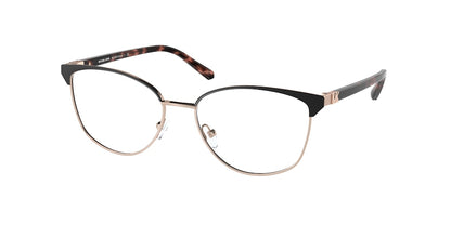 Michael Kors FERNIE MK3053 Cat Eye Eyeglasses  1109-MATTE BLACK/ROSE GOLD 52-16-140 - Color Map black