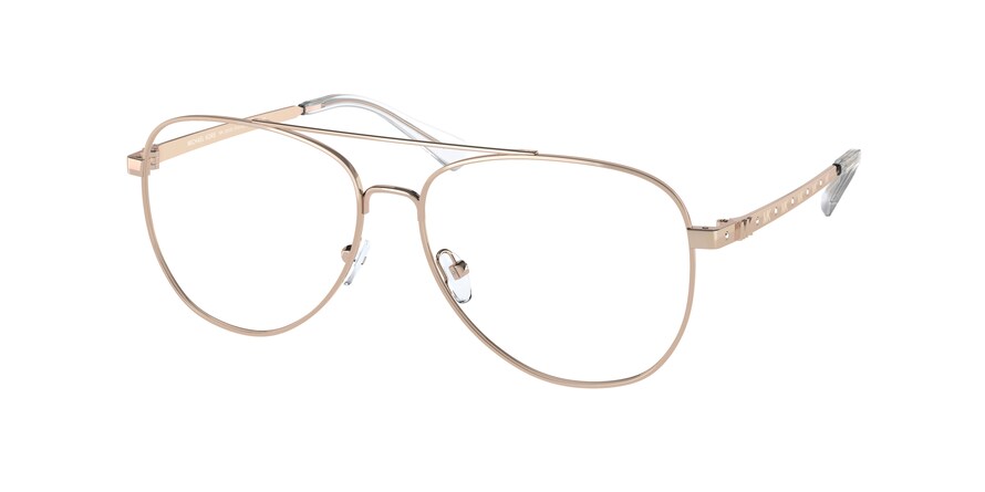 Michael Kors PROCIDA BRIGHT MK3054B Pilot Eyeglasses  1108-ROSE GOLD 56-14-140 - Color Map pink