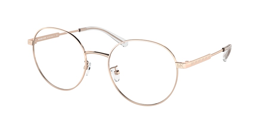 Michael Kors GENOA MK3055 Round Eyeglasses  1108SB-ROSE GOLD 54-20-140 - Color Map pink