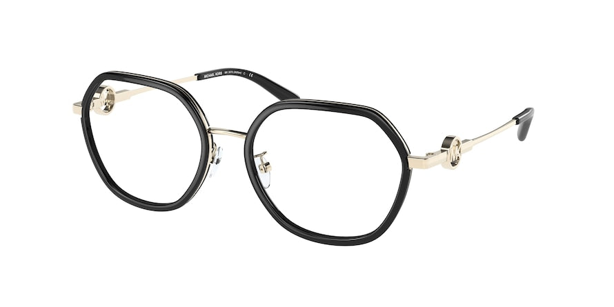 Michael Kors ATITLAN MK3057 Irregular Eyeglasses  1200-BLACK 53-17-140 - Color Map black