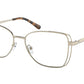 Michael Kors MONTEROSSO MK3059 Square Eyeglasses  1014-LIGHT GOLD 54-16-140 - Color Map gold