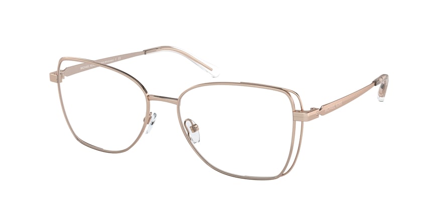 Michael Kors MONTEROSSO MK3059 Square Eyeglasses  1108-ROSE GOLD 54-16-140 - Color Map pink