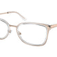 Michael Kors MURCIA MK3061 Rectangle Eyeglasses  1108-CLEAR 54-18-140 - Color Map pink