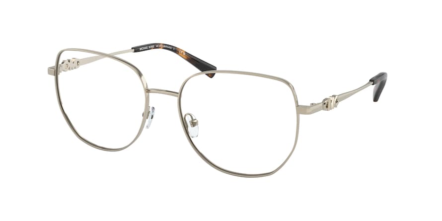 Michael Kors BELLEVILLE MK3062 Square Eyeglasses  1014-LIGHT GOLD 56-17-140 - Color Map gold