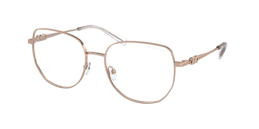 Michael Kors BELLEVILLE MK3062 Square Eyeglasses  1108SB-ROSE GOLD 56-17-140 - Color Map pink