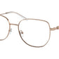 Michael Kors BELLEVILLE MK3062 Square Eyeglasses  1108-ROSE GOLD 56-17-140 - Color Map pink