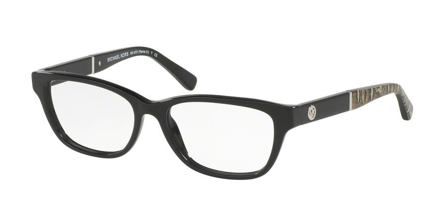 Michael Kors RANIA IV MK4031 Rectangle Eyeglasses  3180-DARK TORTOISE 49-15-135 - Color Map havana