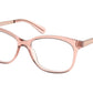 Michael Kors AMBROSINE MK4035 Rectangle Eyeglasses  3689-TRANSPARENT MULBERRY 53-15-135 - Color Map purple/reddish
