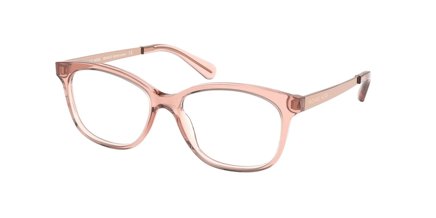 Michael Kors AMBROSINE MK4035 Rectangle Eyeglasses  3689-TRANSPARENT MULBERRY 53-15-135 - Color Map purple/reddish