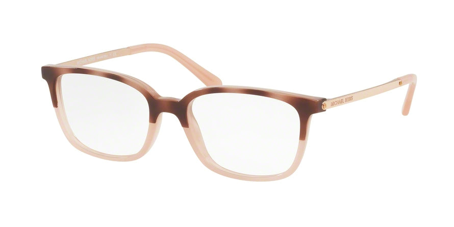 Michael Kors BLY MK4047 Rectangle Eyeglasses  3277-PINK TORTOISE/MILKY PINK 51-17-135 - Color Map pink