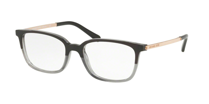 Michael Kors BLY MK4047 Rectangle Eyeglasses  3280-BLACK/TRANSPARENT GREY 53-17-135 - Color Map grey