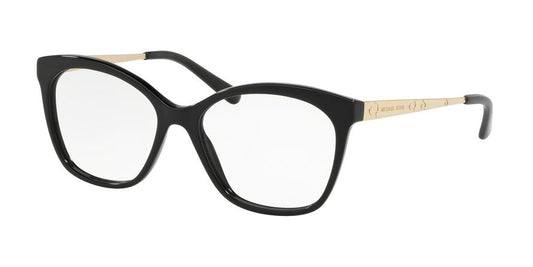 Michael Kors ANGUILLA MK4057F Square Eyeglasses  3005-BLACK ACETATE 53-16-140 - Color Map black