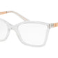 Michael Kors CARACAS MK4058 Rectangle Eyeglasses  3050-CLEAR 54-17-135 - Color Map clear