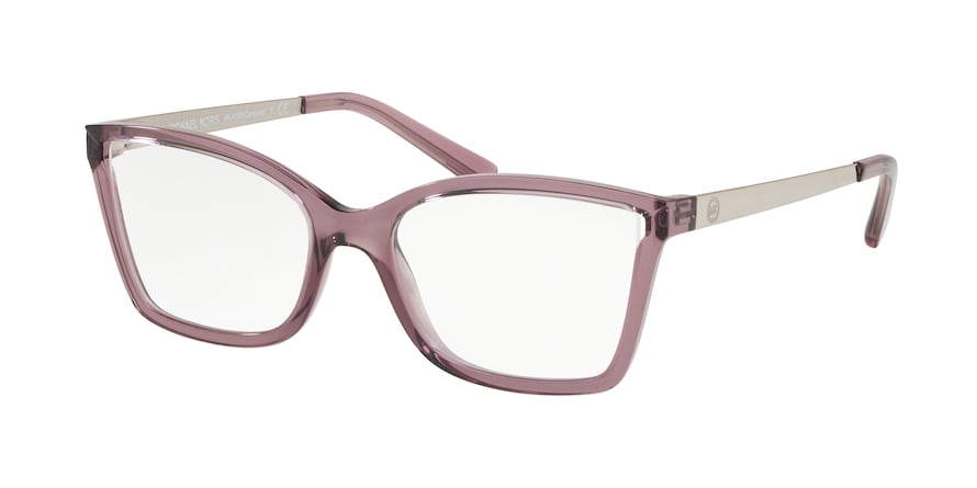 Michael Kors CARACAS MK4058 Rectangle Eyeglasses  3502-BURGUNDY CRYSTAL 54-17-135 - Color Map pink