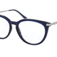 Michael Kors QUINTANA MK4074 Square Eyeglasses  3221-DARK CHAMBRAY TRANSPARENT 51-16-140 - Color Map blue