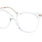 Michael Kors BUDAPEST MK4084U Square Eyeglasses  3015-CLEAR 54-16-140 - Color Map clear