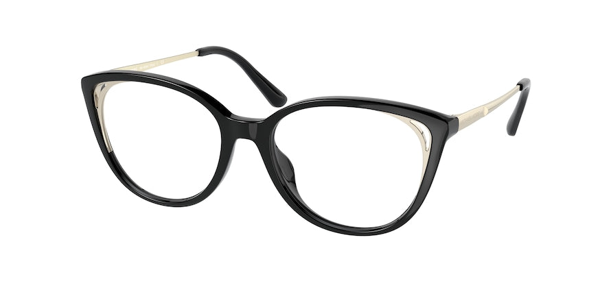 Michael Kors RIGA MK4086U Cat Eye Eyeglasses  3005-BIO BLACK 52-17-140 - Color Map black