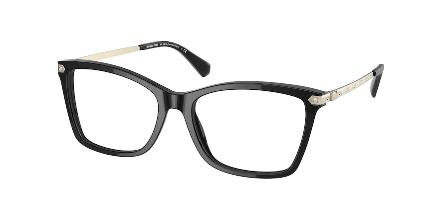Michael Kors CARACAS BRIGHT MK4087B Rectangle Eyeglasses  3005-BLACK 53-16-140 - Color Map black