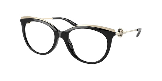 Michael Kors AJACCIO MK4089U Round Eyeglasses  3005-BLACK 53-17-140 - Color Map black