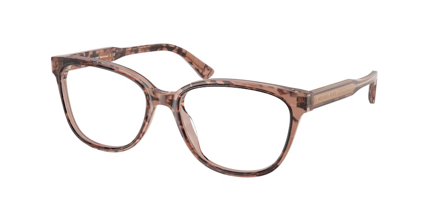 Michael Kors MARTINIQUE MK4090F Rectangle Eyeglasses  3251-PINK TORTOISE/DUSTY ROSE TRANS 56-16-145 - Color Map pink