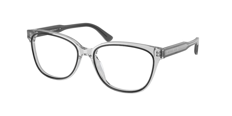 Michael Kors MARTINIQUE MK4090 Rectangle Eyeglasses  3106-GREY TRANSPARENT 54-16-140 - Color Map grey