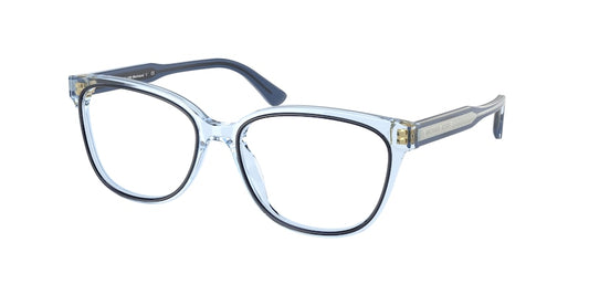 Michael Kors MARTINIQUE MK4090 Rectangle Eyeglasses  3107-CHAMBRAY TRANSPARENT 52-16-140 - Color Map blue