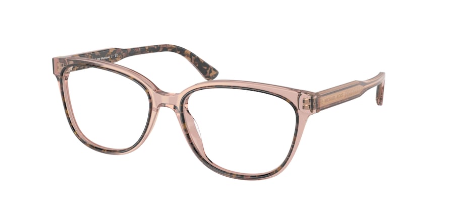 Michael Kors MARTINIQUE MK4090 Rectangle Eyeglasses  3251-PINK TORTOISE/DUSTY ROSE TRANS 54-16-140 - Color Map pink
