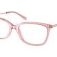 Michael Kors PAMPLONA MK4092F Rectangle Eyeglasses  3101-TRANSPARENT PINK 54-17-145 - Color Map pink