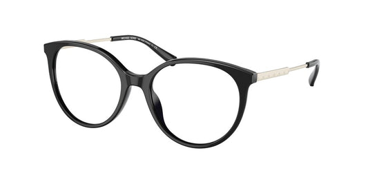 Michael Kors PALAU MK4093 Round Eyeglasses  3005-BLACK 52-17-140 - Color Map black