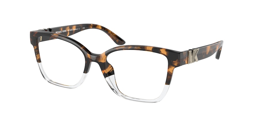 Michael Kors KARLIE I MK4094U Square Eyeglasses  3911-DARK TORTOISE/CLEAR 51-16-140 - Color Map multi