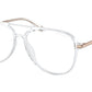 Michael Kors LADUE MK4096U Pilot Eyeglasses  3015SB-CLEAR TRANSPARENT 56-14-140 - Color Map clear