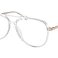 Michael Kors LADUE MK4096U Pilot Eyeglasses  3015-CLEAR TRANSPARENT 56-14-140 - Color Map clear
