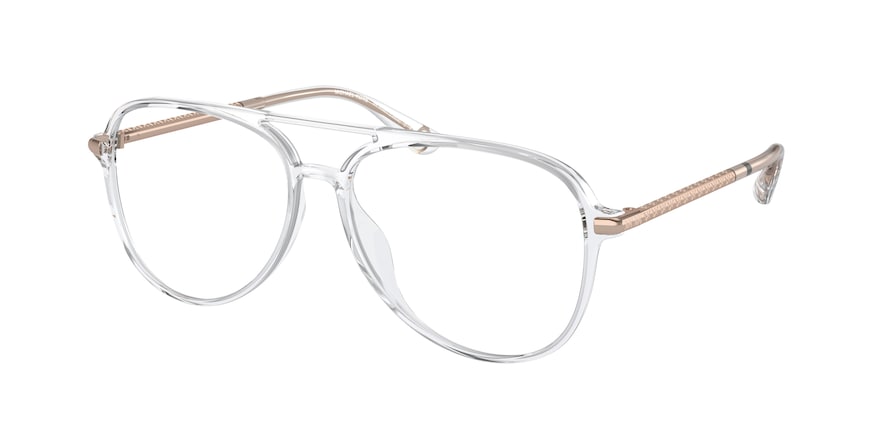 Michael Kors LADUE MK4096U Pilot Eyeglasses  3015-CLEAR TRANSPARENT 56-14-140 - Color Map clear