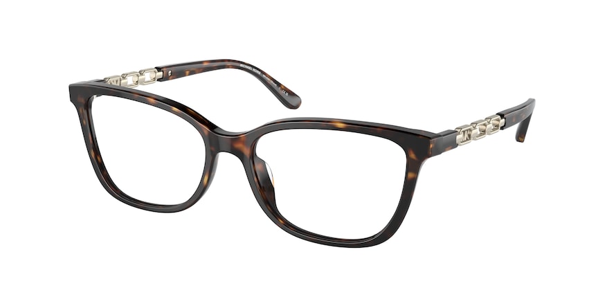 Michael Kors GREVE MK4097 Rectangle Eyeglasses  3006-DARK TORTOISE 54-16-140 - Color Map havana