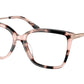 Michael Kors SHENANDOAH MK4101U Square Eyeglasses  3009-PINK TORTOISE 53-16-140 - Color Map pink