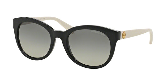 Michael Kors CHAMPAGNE BEACH MK6019 Round Sunglasses  305211-BLACK OFF WHITE 53-20-135 - Color Map black