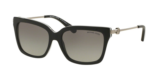Michael Kors ABELA I MK6038 Square Sunglasses  312911-BLACK/WHITE 54-16-140 - Color Map black