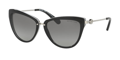 Michael Kors ABELA II MK6039 Cat Eye Sunglasses  312911-BLACK/WHITE 56-17-140 - Color Map black