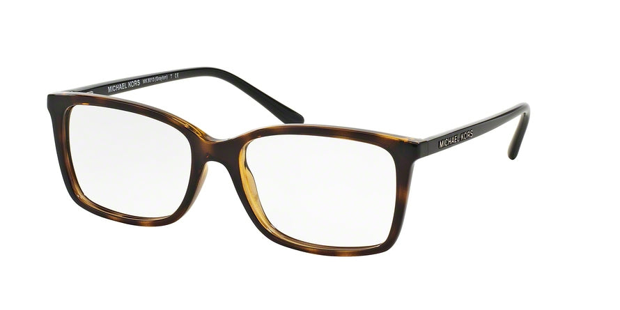 Michael Kors GRAYTON MK8013 Rectangle Eyeglasses  3057-TORTOISE BLACK 51-16-135 - Color Map havana