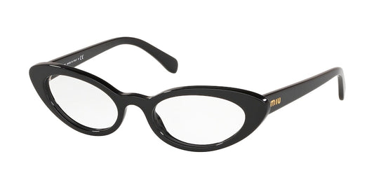 Miu Miu CORE COLLECTION MU01SV Cat Eye Eyeglasses  1AB1O1-BLACK 52-19-140 - Color Map black