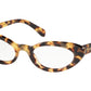 Miu Miu CORE COLLECTION MU01SV Cat Eye Eyeglasses  7S01O1-LIGHT HAVANA 50-19-140 - Color Map havana