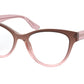 Miu Miu CORE COLLECTION MU01TV Square Eyeglasses  04I1O1-BROWN GRADIENT 53-18-140 - Color Map brown