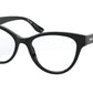 Miu Miu CORE COLLECTION MU01TV Square Eyeglasses  1AB1O1-BLACK 53-18-140 - Color Map black