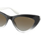 Miu Miu CORE COLLECTION MU01VS Butterfly Sunglasses  1140A7-BLACK GRADIENT 55-19-140 - Color Map black