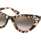 Miu Miu CORE COLLECTION MU01VS Butterfly Sunglasses  1565O0-LIGHT HAVANA 55-19-140 - Color Map havana